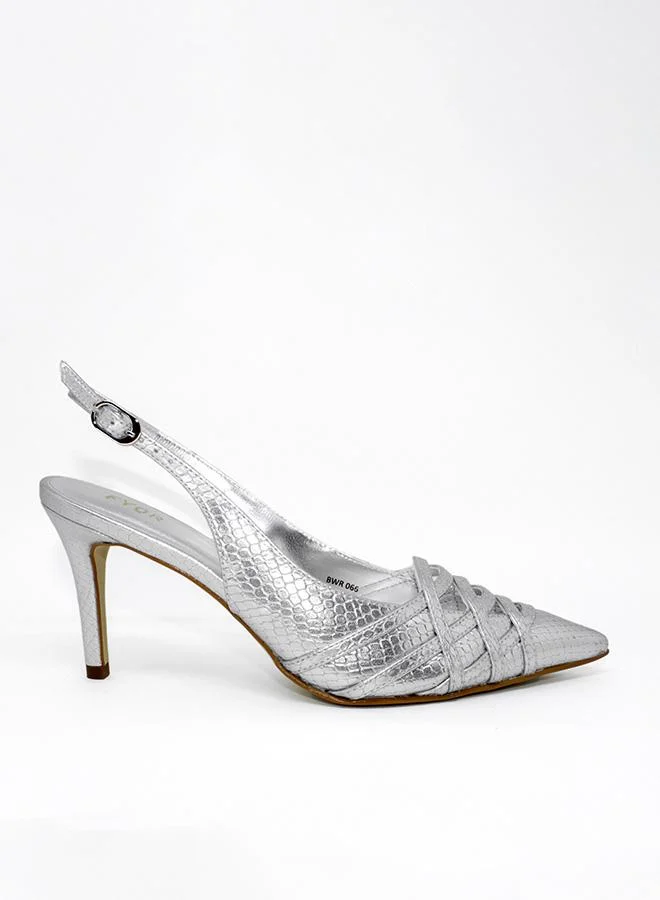 فايور Metallic Sling Back Heeled Sandal BWR 066